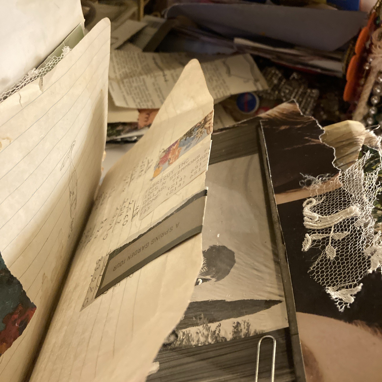 Junk Journal Intercession, Coffee Stain Pages