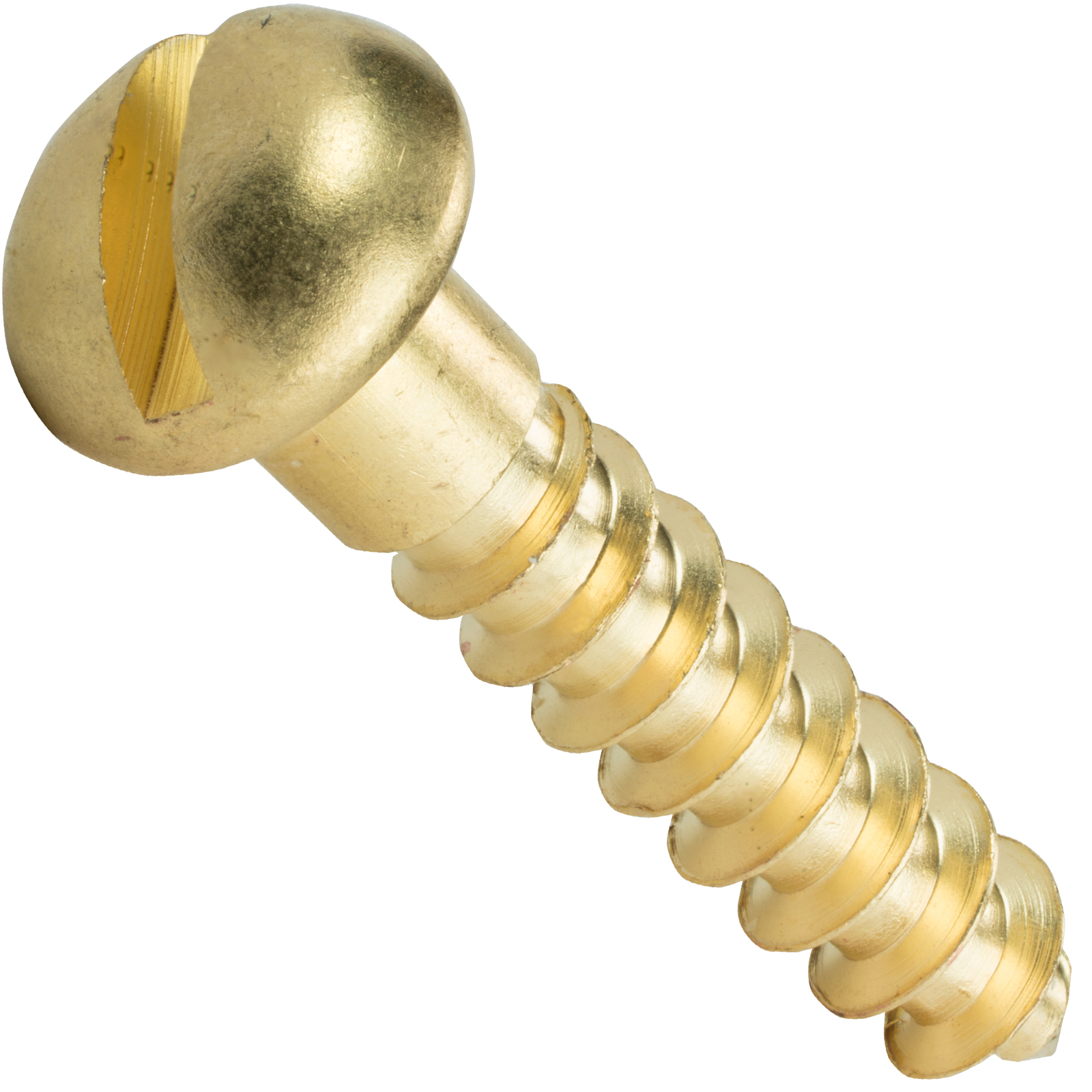 #3 x 3/8″ Brass Round Head Wood Screws Slotted Drive Qty 100