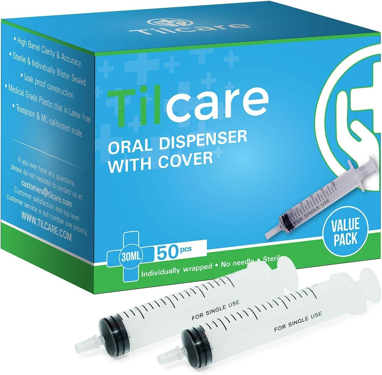 Latex-Free 30ml Medicine Syringes – Accurate, Leak-Free Dosing – 100 Count