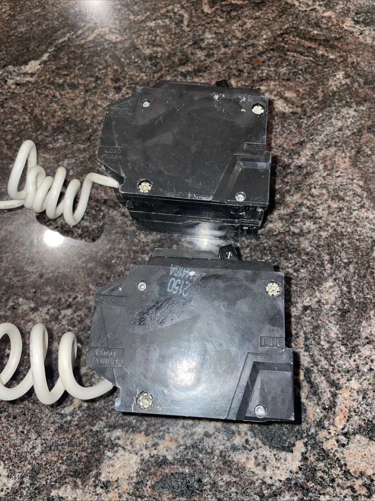 2x Untested GE GFCI ABB 50A THQL2150GFT2 Double Pole Circuit Breaker 120/240V