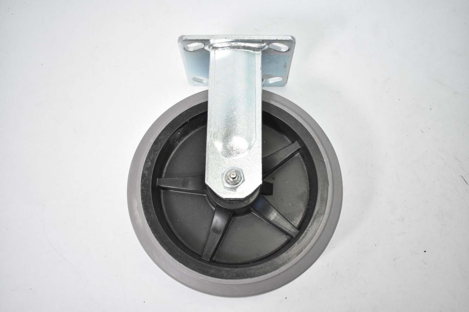 Gray Caster Wheel 8″ TPR Rigid 700lb Load Capacity 760025 Replacement Part