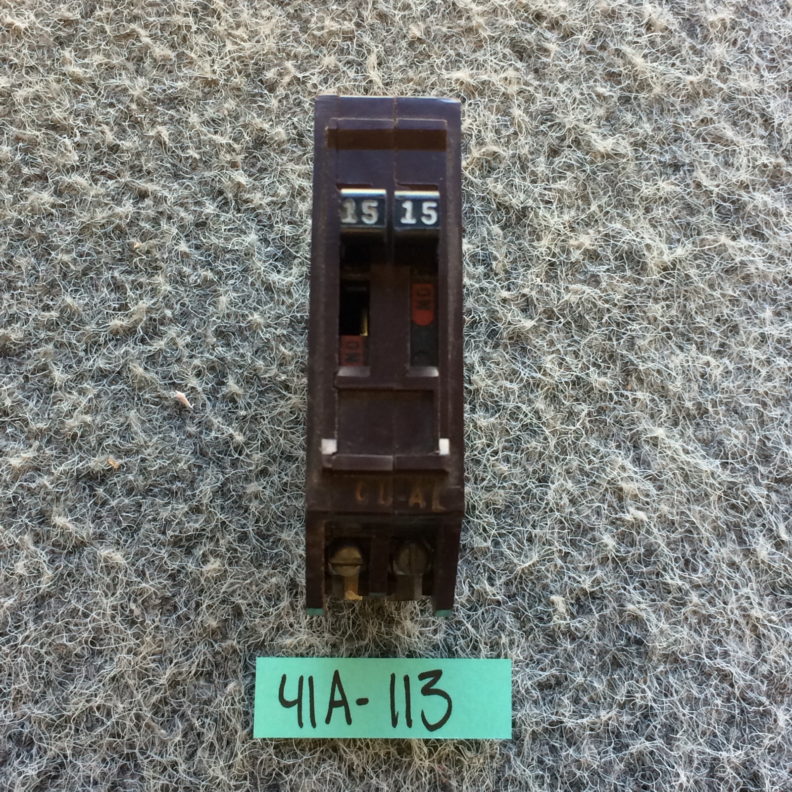 WADSWORTH B1515 A1515 TWIN BREAKER 1-POLE 15A & 1- POLE 15A WA1515 – Flaw –