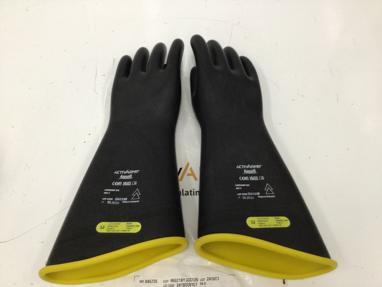 Activarmr RIG218YBCC 18 In Glove Length Size 12 Electrical Insulating Gloves