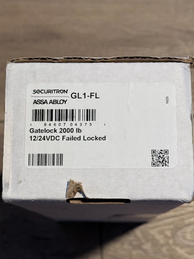 SECURITRON GL1-FL Gate Lock, Surface Mount 12/24vdc Failed Locked Access