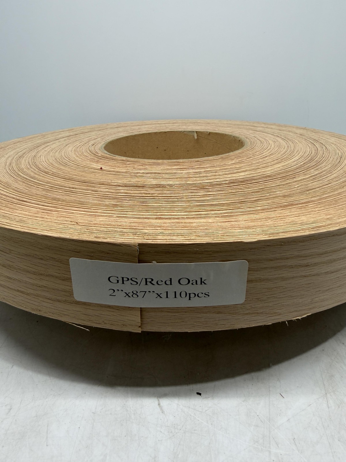 New Roll GPS / Red Oak Veneer Edging 2″ x 87″ x 110 pcs 1/64″ thick .02″ & .5mm