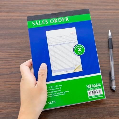 BAZIC 2-Part Carbonless Sales Order Book 50 Sets, Box of 24