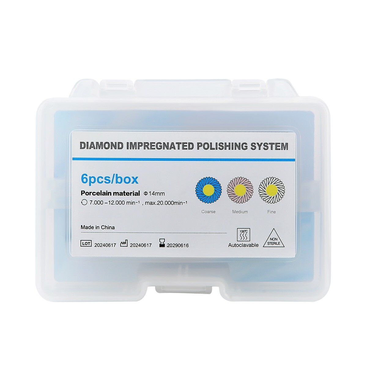 Dental Diamond Impregnated Polishing Wheels Zirconia Porcelain Polishing Burs