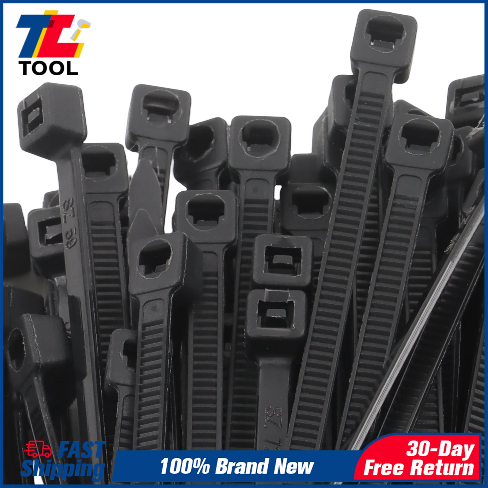 8in 1000pcs Uv Rated Zip Ties 40lb Self-Locking Plastic Cable Ties Width 0.14in