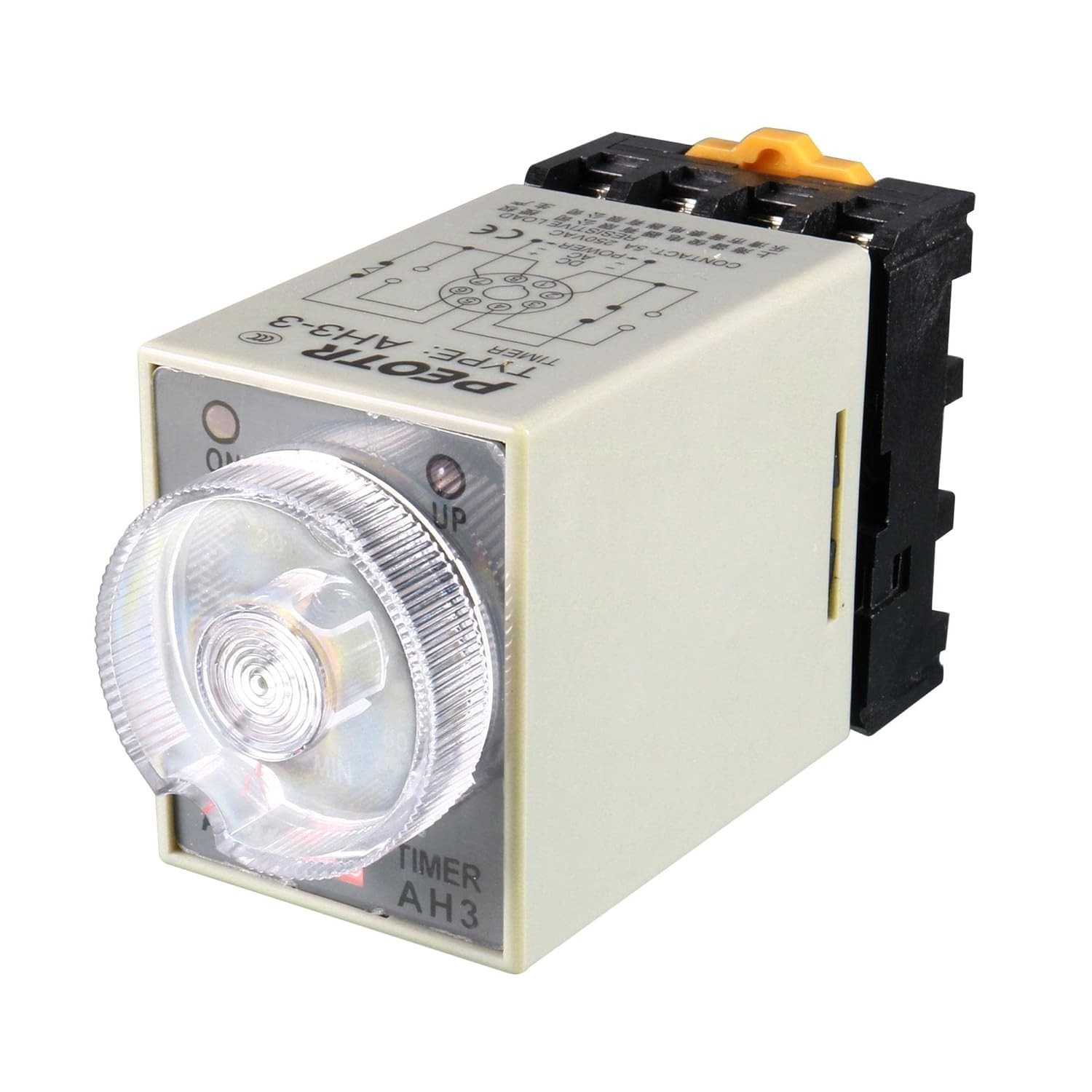 110V Power On Delay Timer Relay 0-60 Min Adjustable Industrial Automation