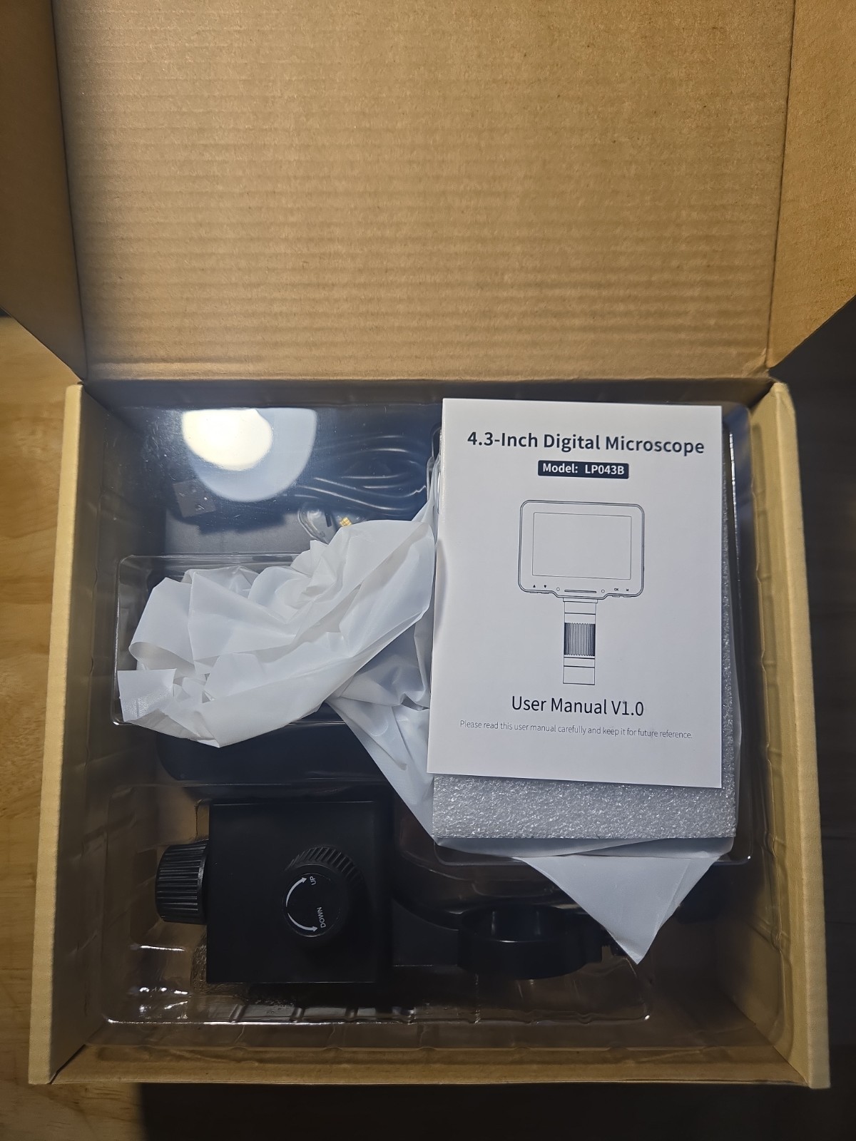 (NEW) 1-1000x Zoom Digital Microscope With 4.3in 1080p HD Screen