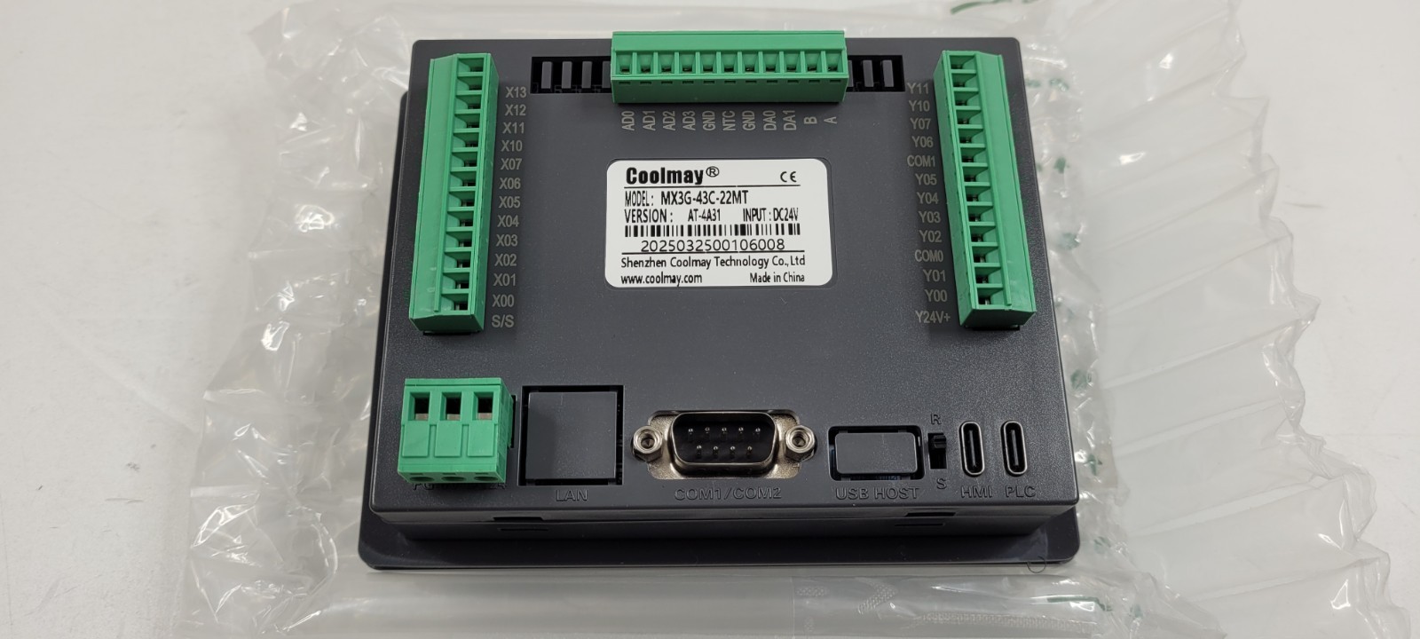 Coolmay MX3G-43C-22MT 4.3″ HMI PLC All in One HMI w/ Built-in PLC 12DI 10DO