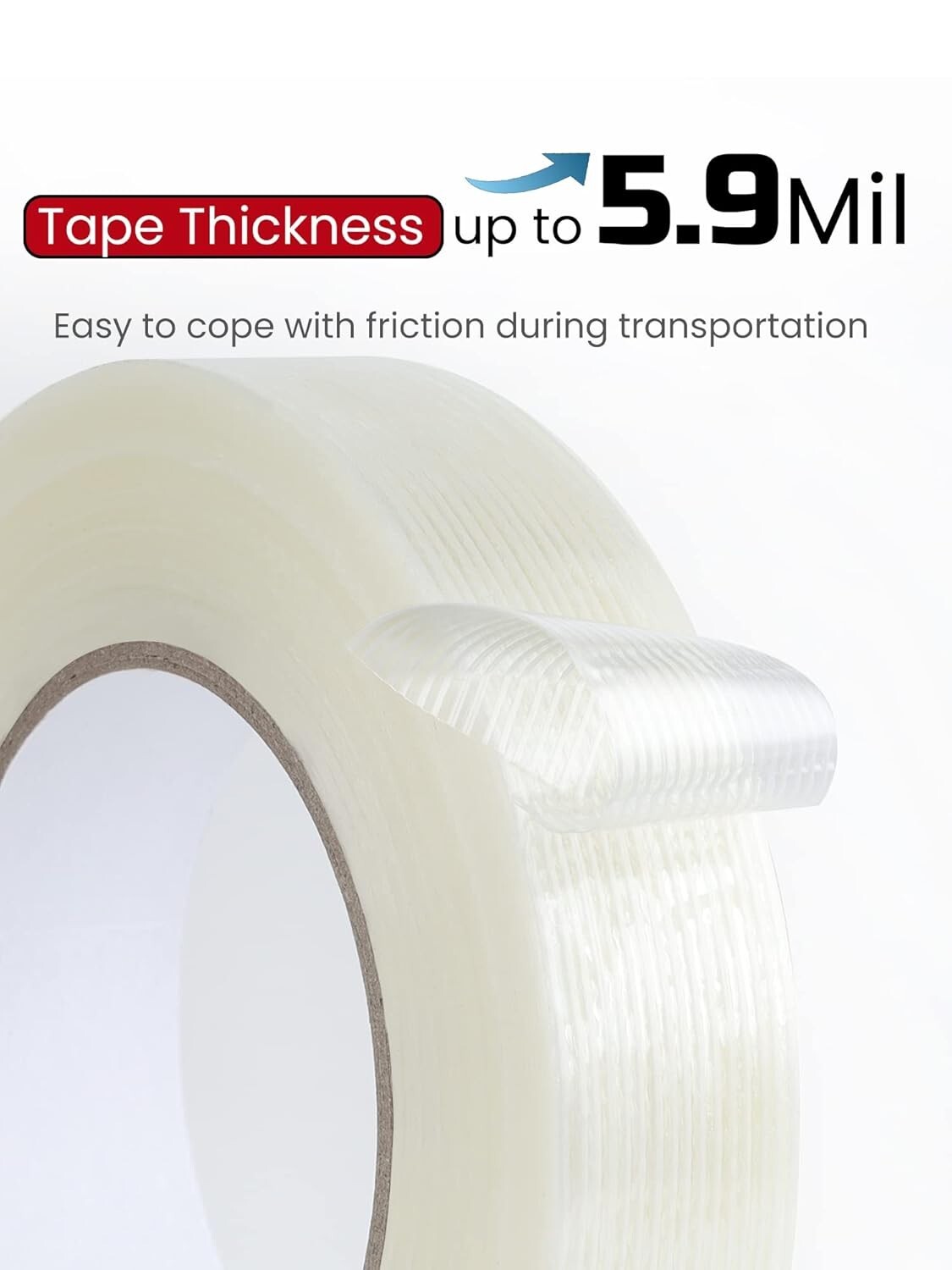 10 Rolls Filament Reinforced Strapping Fiberglass Tape 5.9 mil – 1 in. x 60 yds