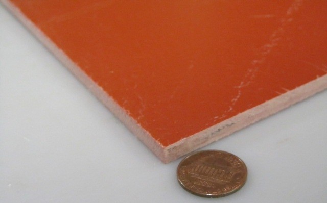 GPO3 Electrical Red Fiberglass Sheet 1/4″ Thick x 24.0″ Wide x 24.0″ Long
