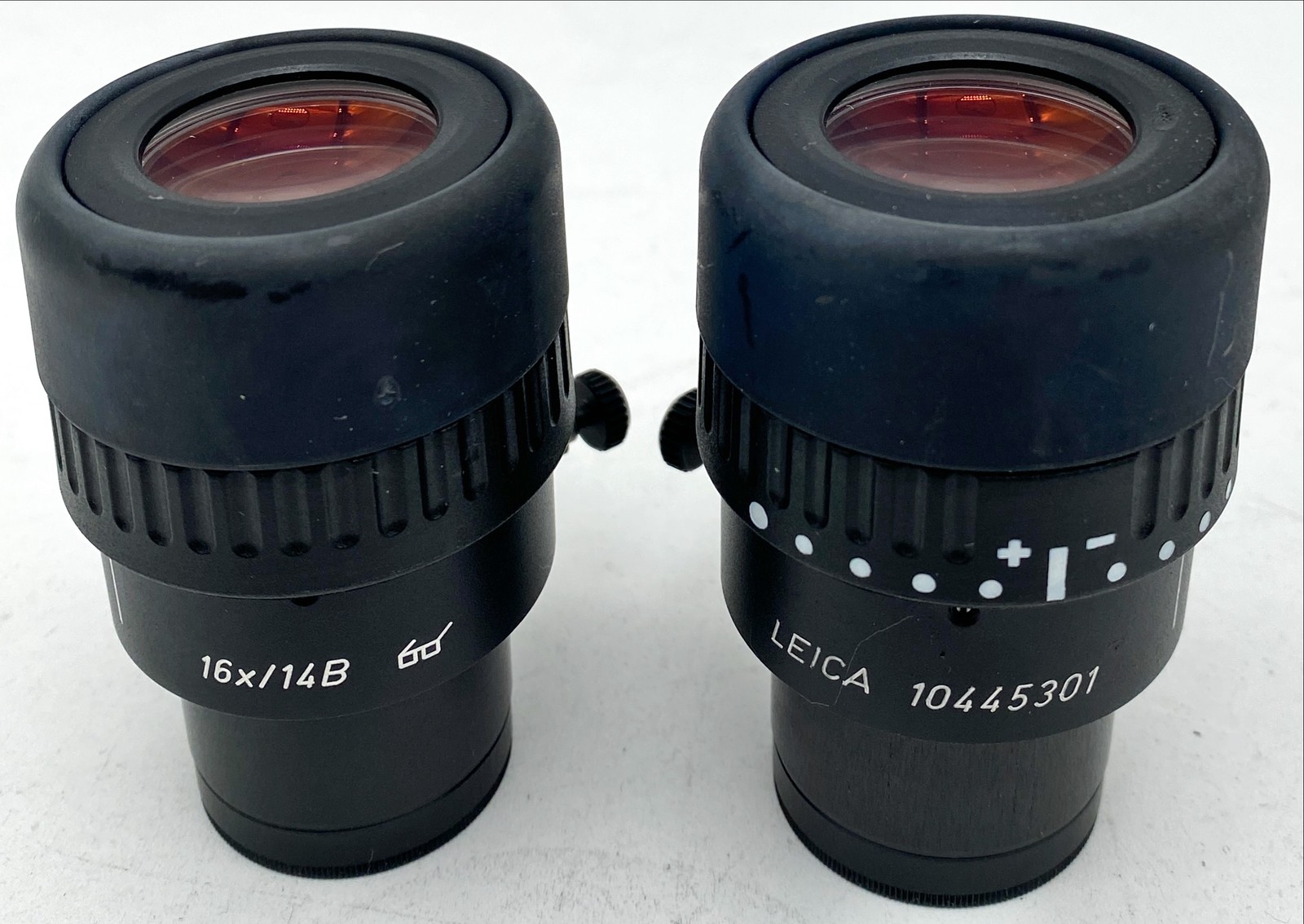 Pair of Leica 16x Microscope Eyepieces 10445301 Stereo – Excellent Condition