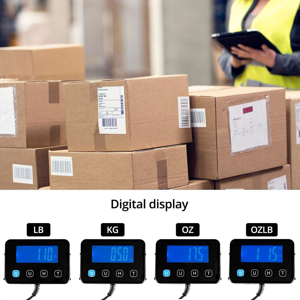 LCD Digital Postal Parcel Scales 200kg 440lbs Platform Postage Shipping Weighing