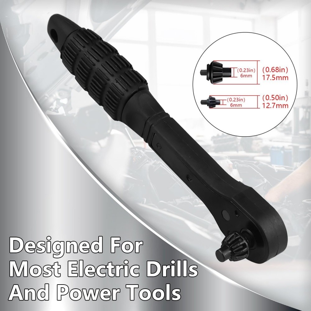 2-in-1 Ratchet Drill Chuck Key Wrench Universal Chuck Key Replacement for Drill