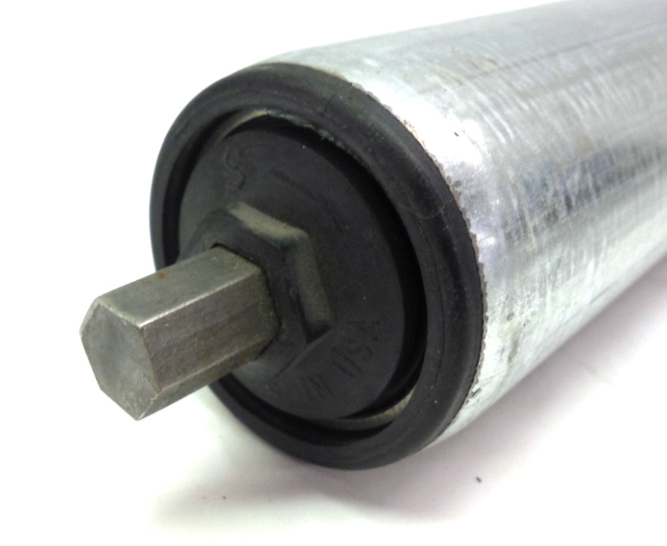 UNKNOWN BRAND CONVEYOR ROLLER REPLACEMENT, 17 1/8″ L, 1 7/8″ OD, 7/16″ SHANK
