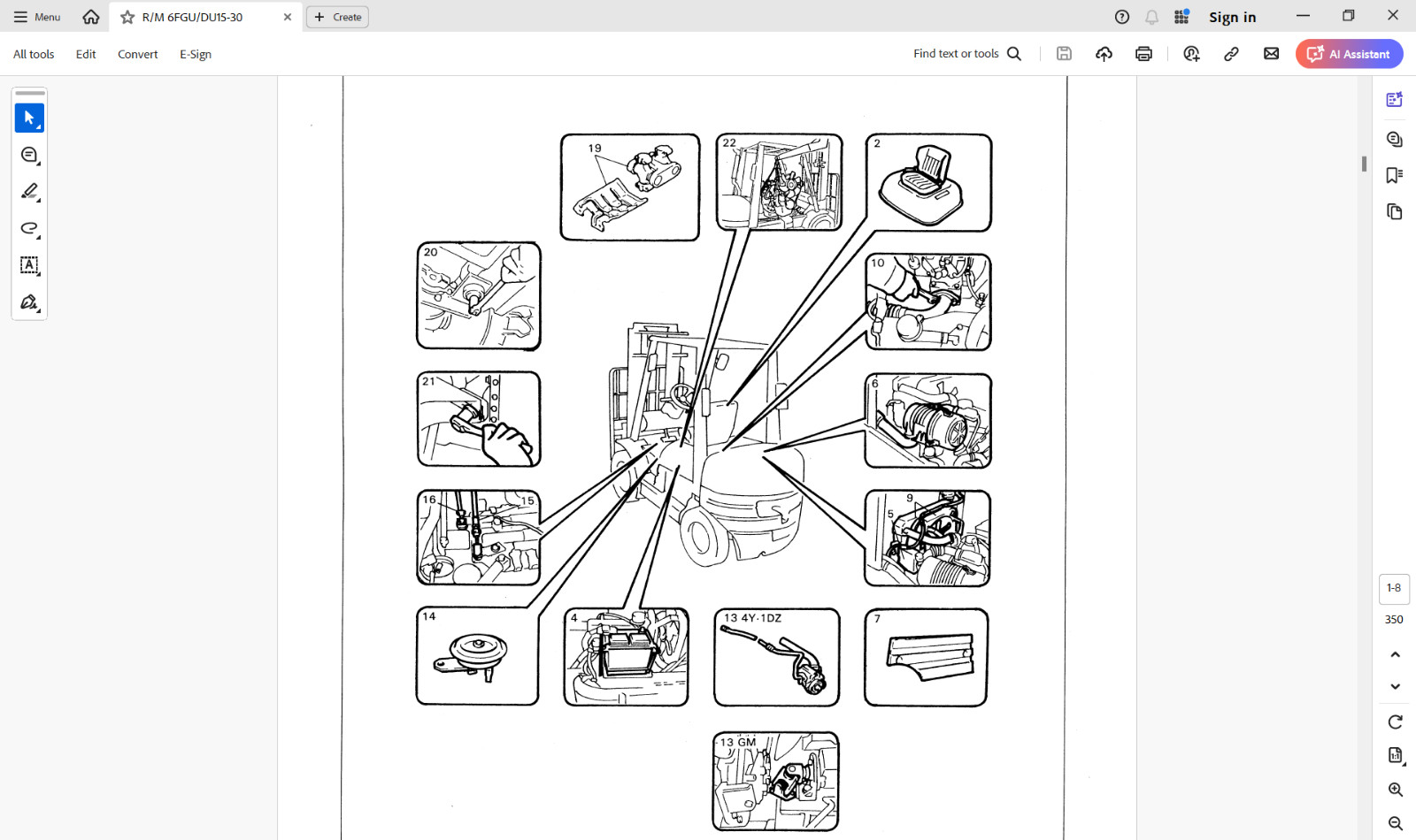 TOYOTA FORKLIFT Service Manuals-Parts Manuals-Series2-5-6-7-8-9 on a Flash Drive