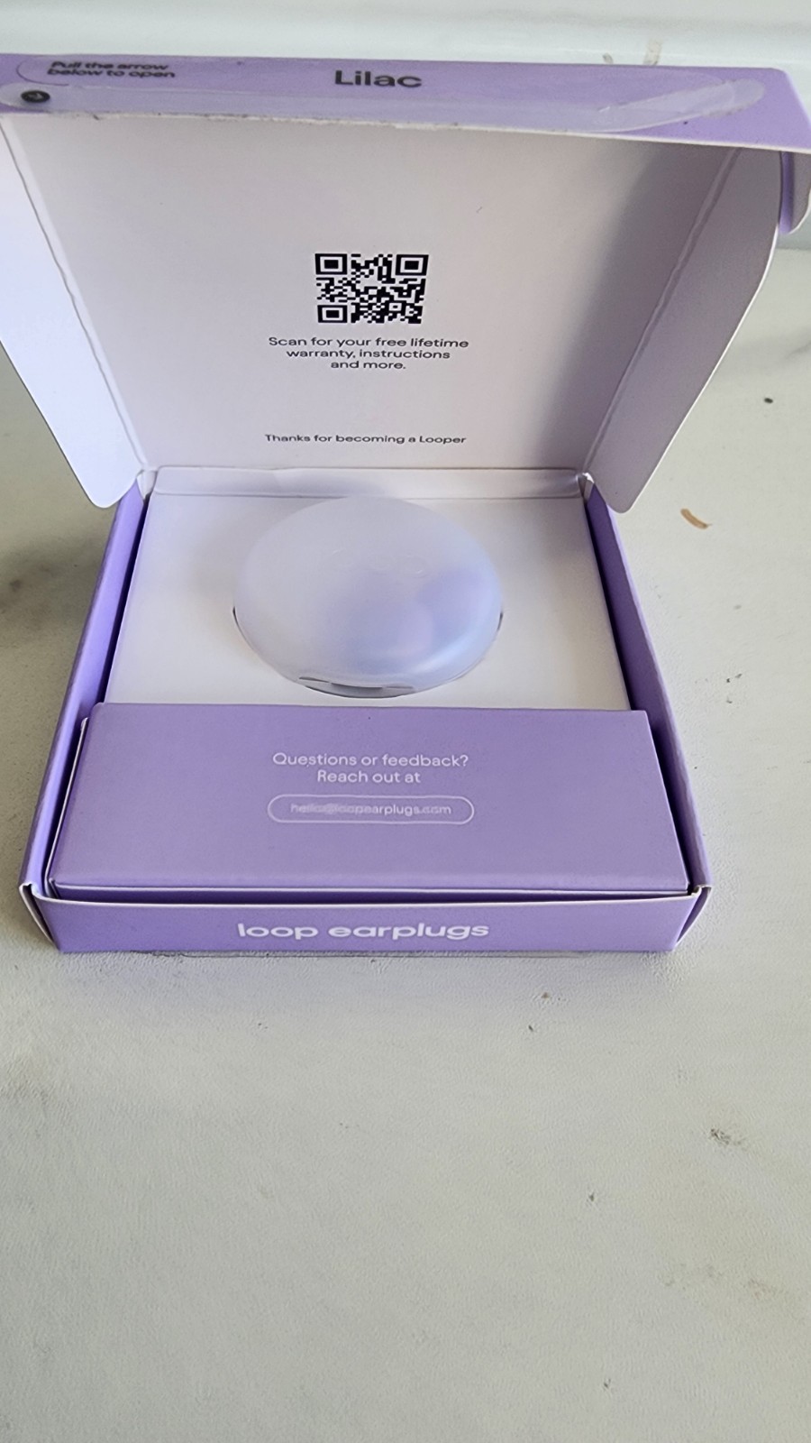 Loop Dream Silicone/Memory Foam Tips Sleeping Comfortable Lilac New with tips