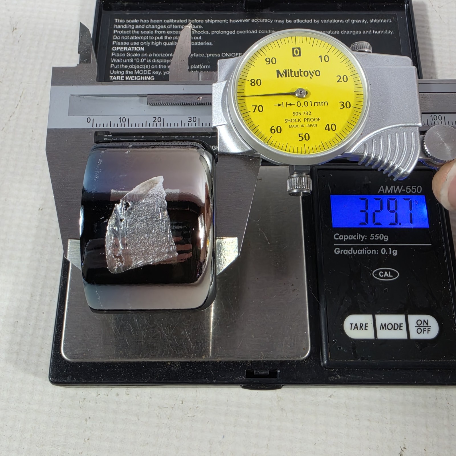 Detector Grade High Purity Germanium Crystal HPGe (LOT OF 5) EG&G Kevex 0.7073Kg