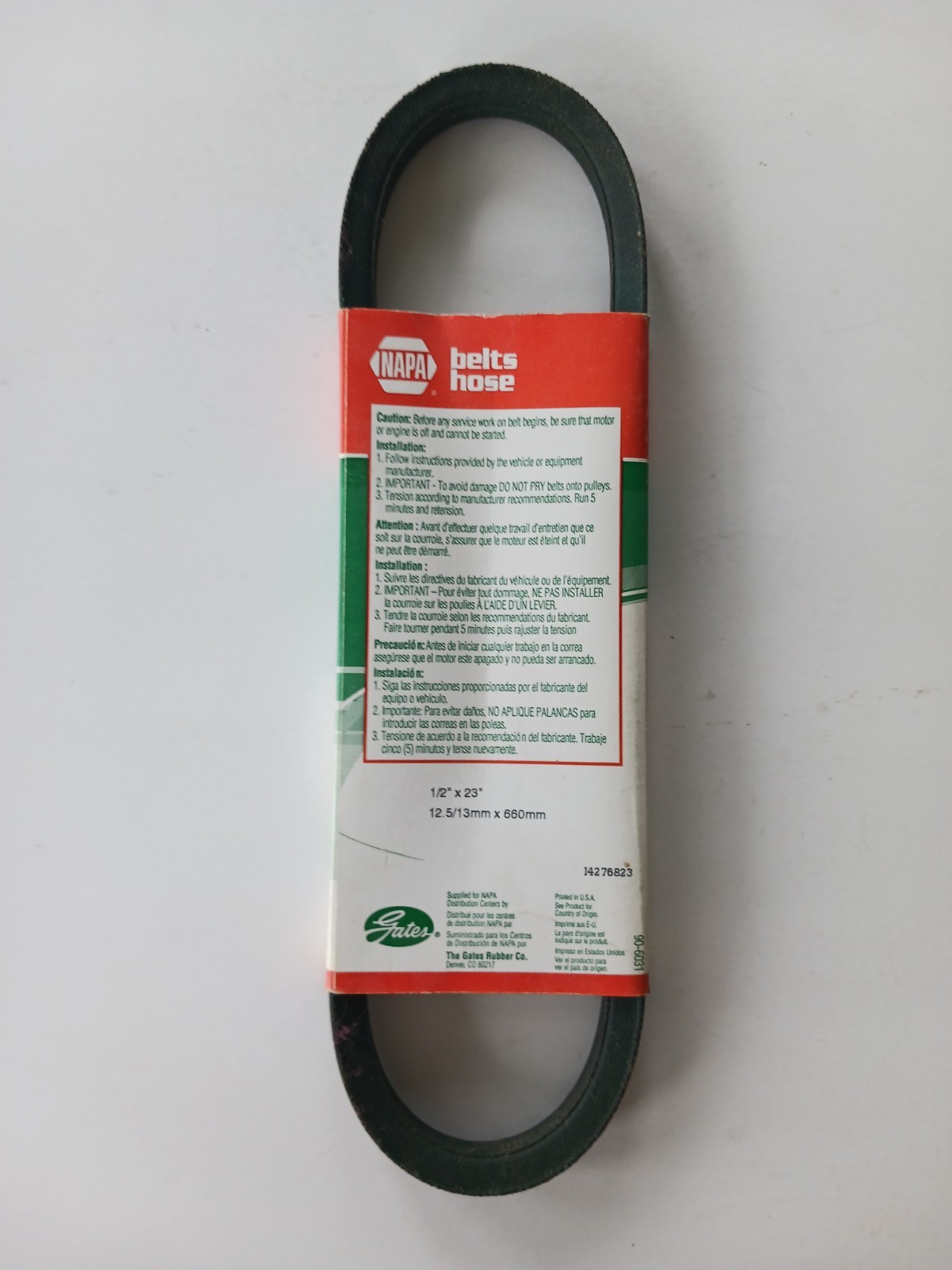 4L230W NAPA Gates Heavy Duty FHP Belt 1/2″ x 23″ GARDEN