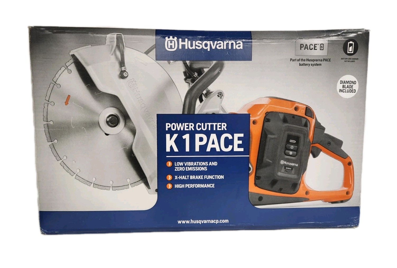 Husqvarna K1 PACE 14″ Power Cutter Kit With (2) B380x Batts & (1) C900x Charger