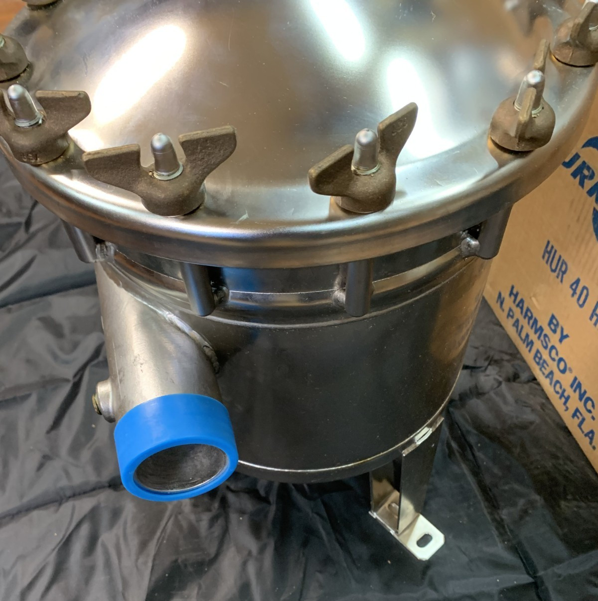 Harmsco HUR 40 HP (Hurricane) Cyclonic Single Cartridge Filter Housing, 304 SS
