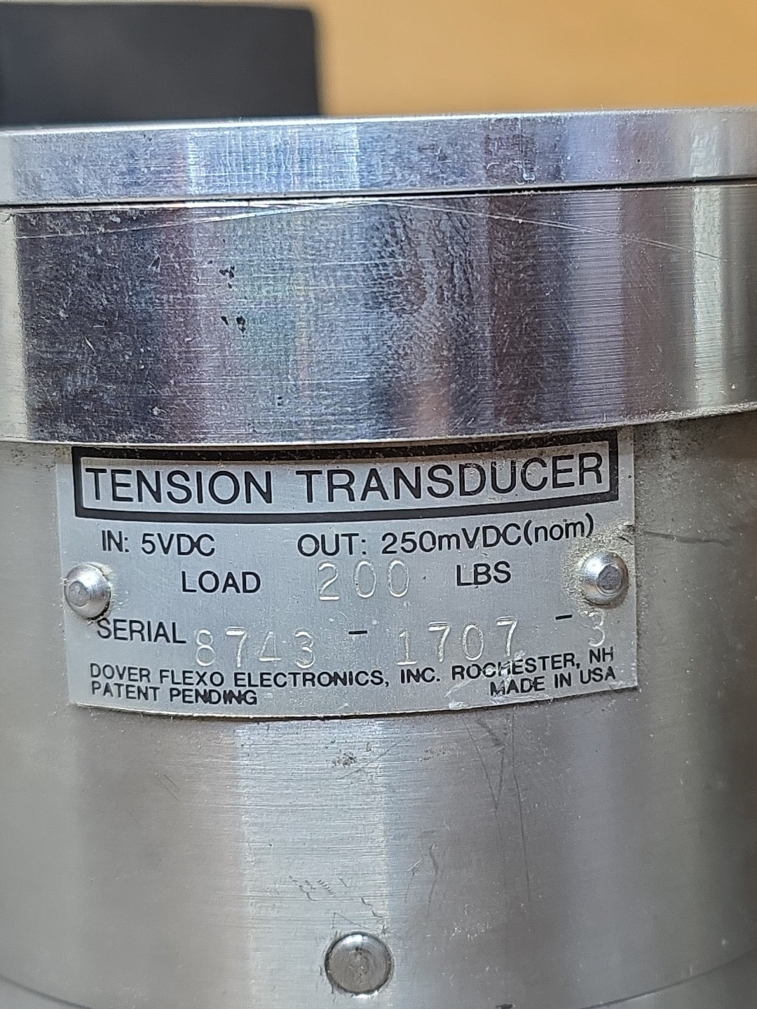 Dover Flexco Tension Transducer 200 LBS