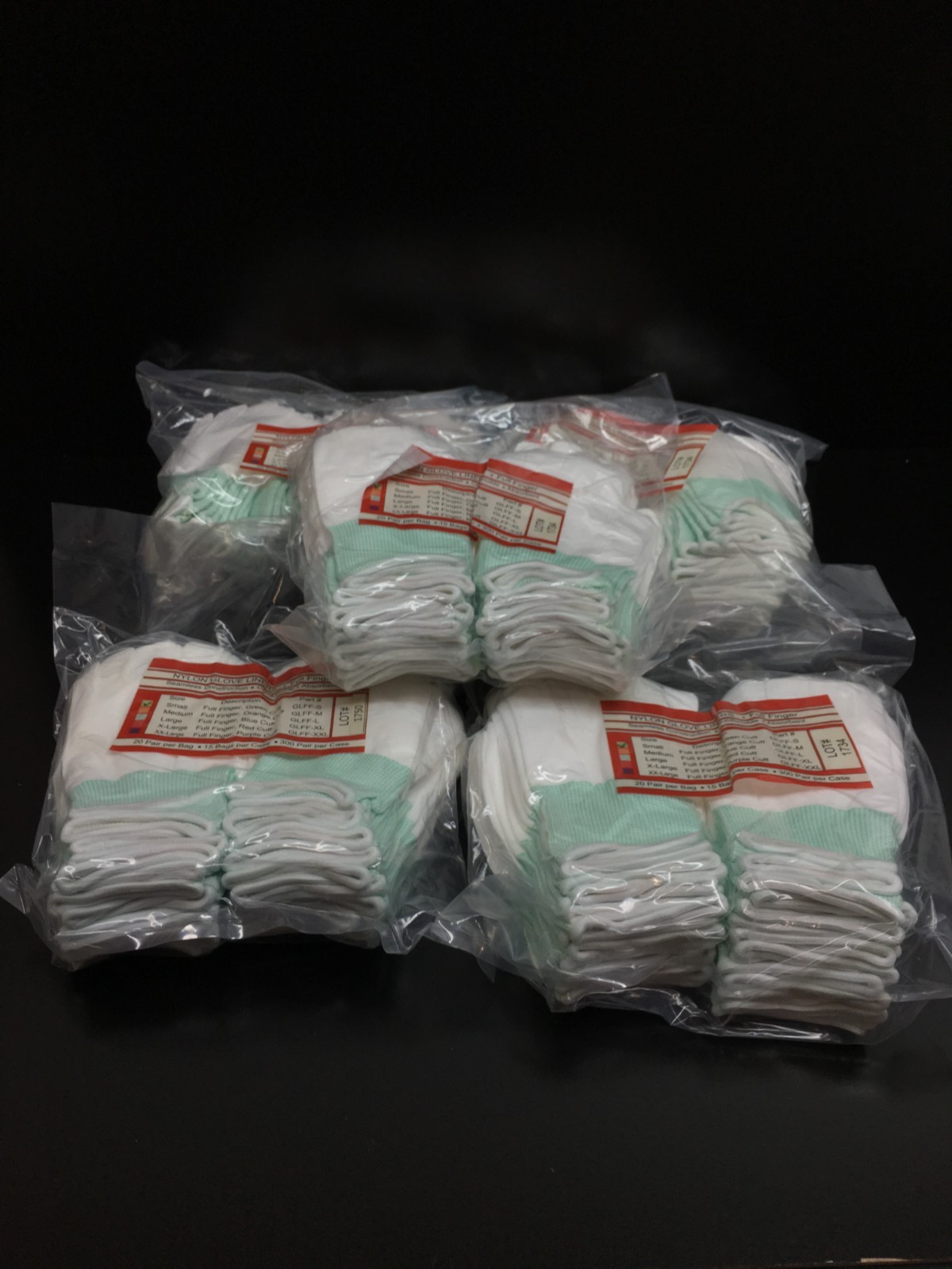 VWR Nylon Glove Liners Full Finger Size S Lot 5 PKS