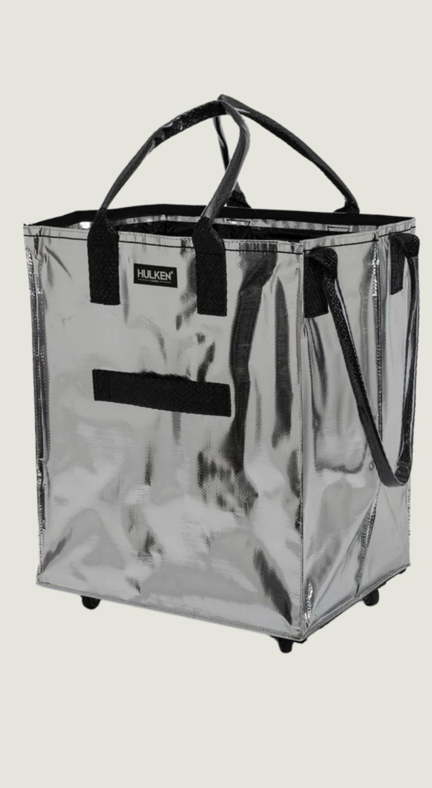 HULKEN Original Rolling Tote Bag Large Silver SEE DETAILS