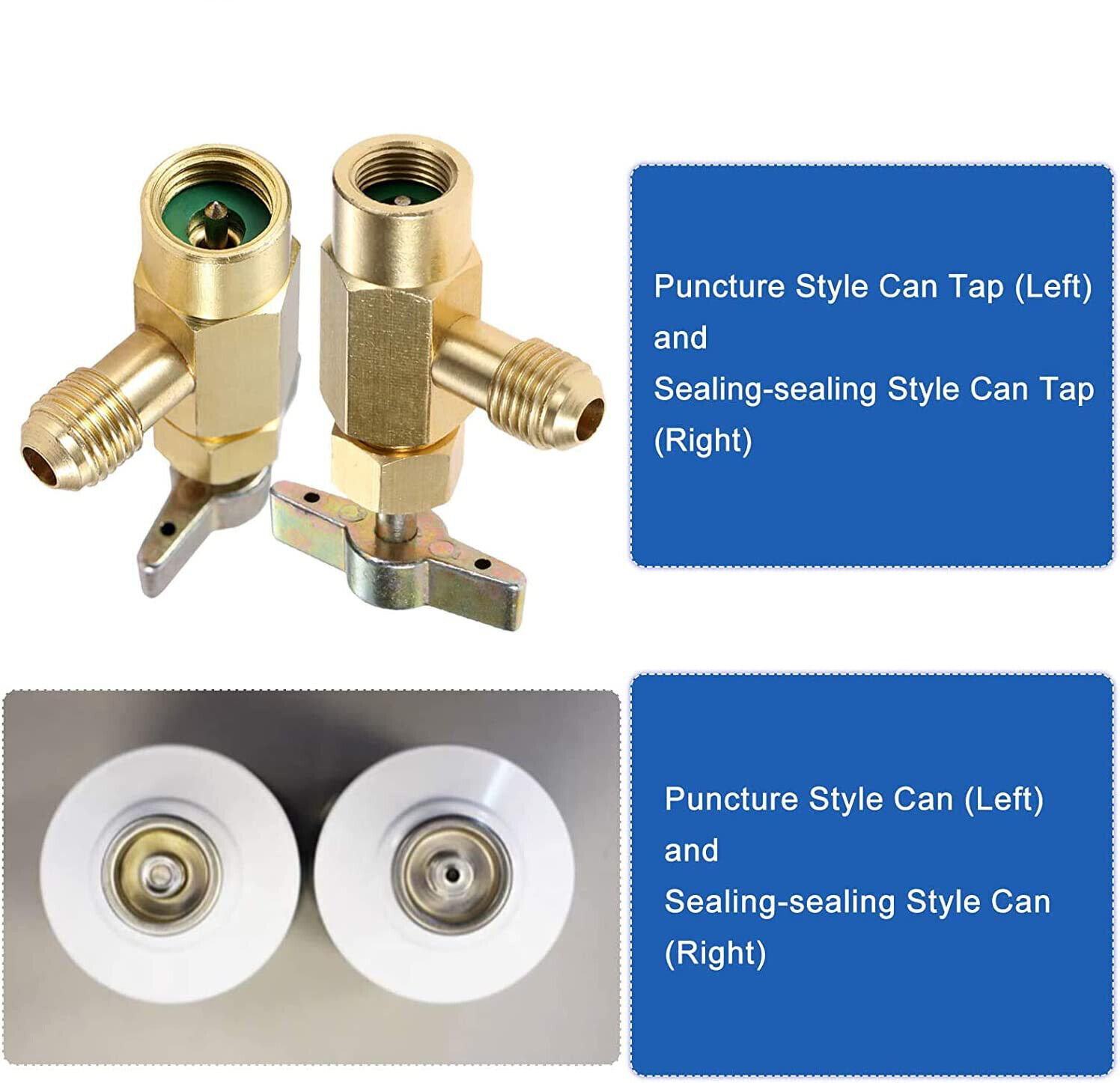 1/2″Acme 1/4″SAE Refrigeration Can Tap Opener Tank Adapter Dispensing Valve Tool