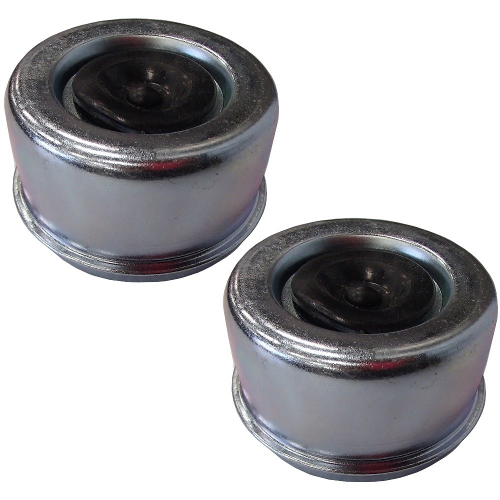2 Trailer Axle Hub EZ Lube 2.72″ Dust Cover Grease Cap & Rubber Plug for Dexter