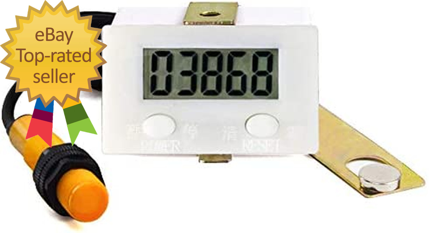 LCD Digital 0-99999 Counter 5 Digit plus up Gauge + Proximity Switch Sensor