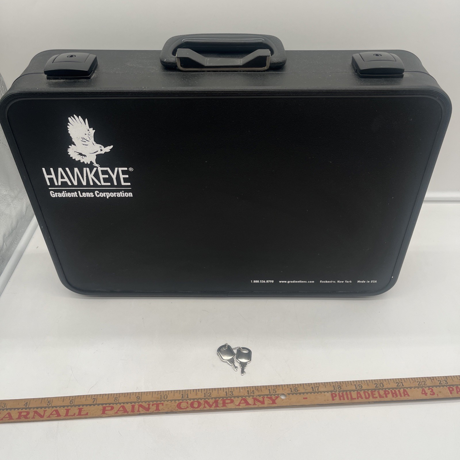 Hawkeye Black Aluminum Borescope Carrying Case ONLY w/keys Blue Foam Cutout