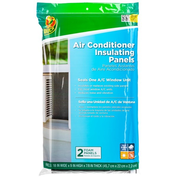 2 Duck Brand Window Air Conditioner Foam Insulating Panels 18″ x 9″ x .88″ [G3]
