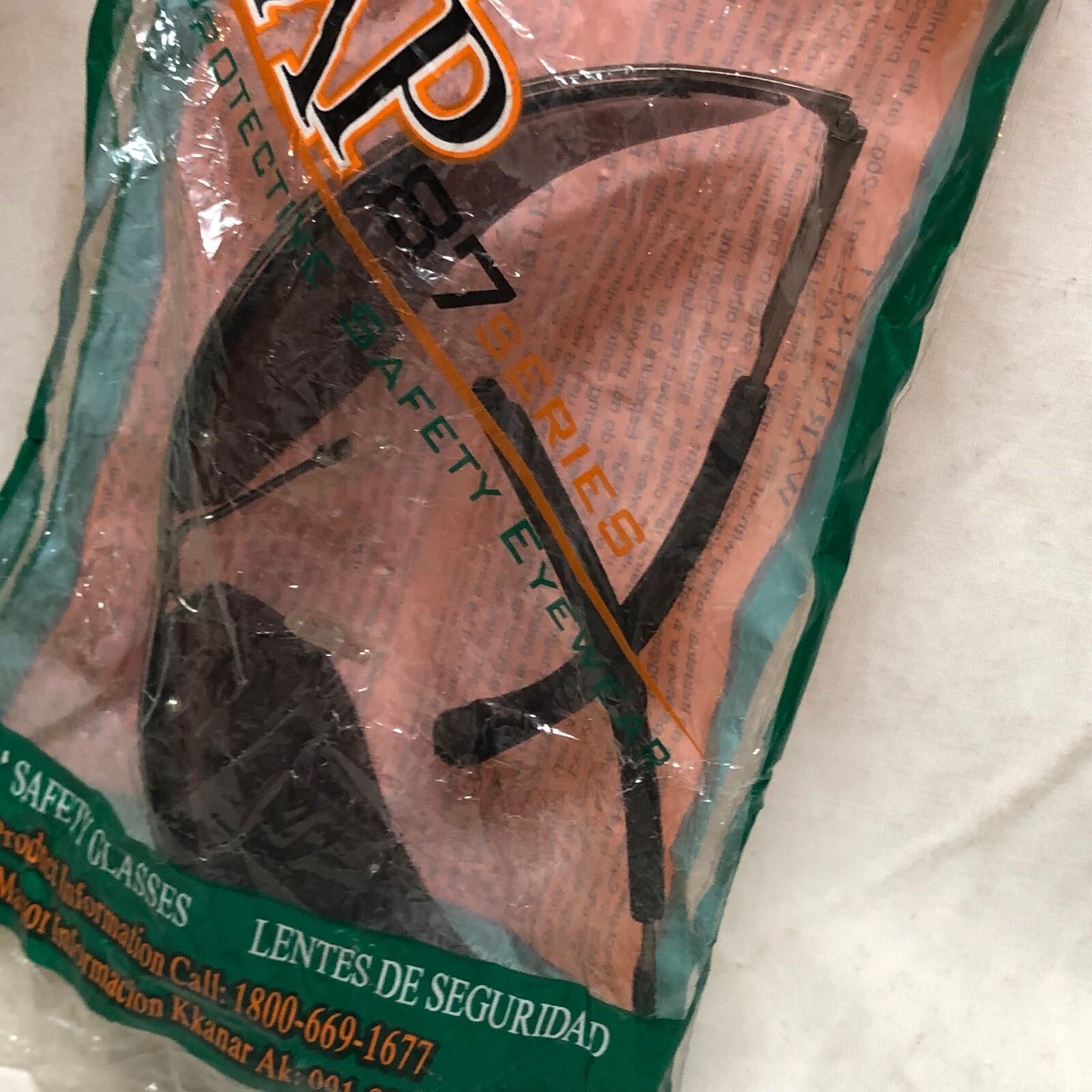 1 pair ORR SAFETY GLASSES XP87 SERIES PROTECTIVE EYEWEAR Dark LENS sealed