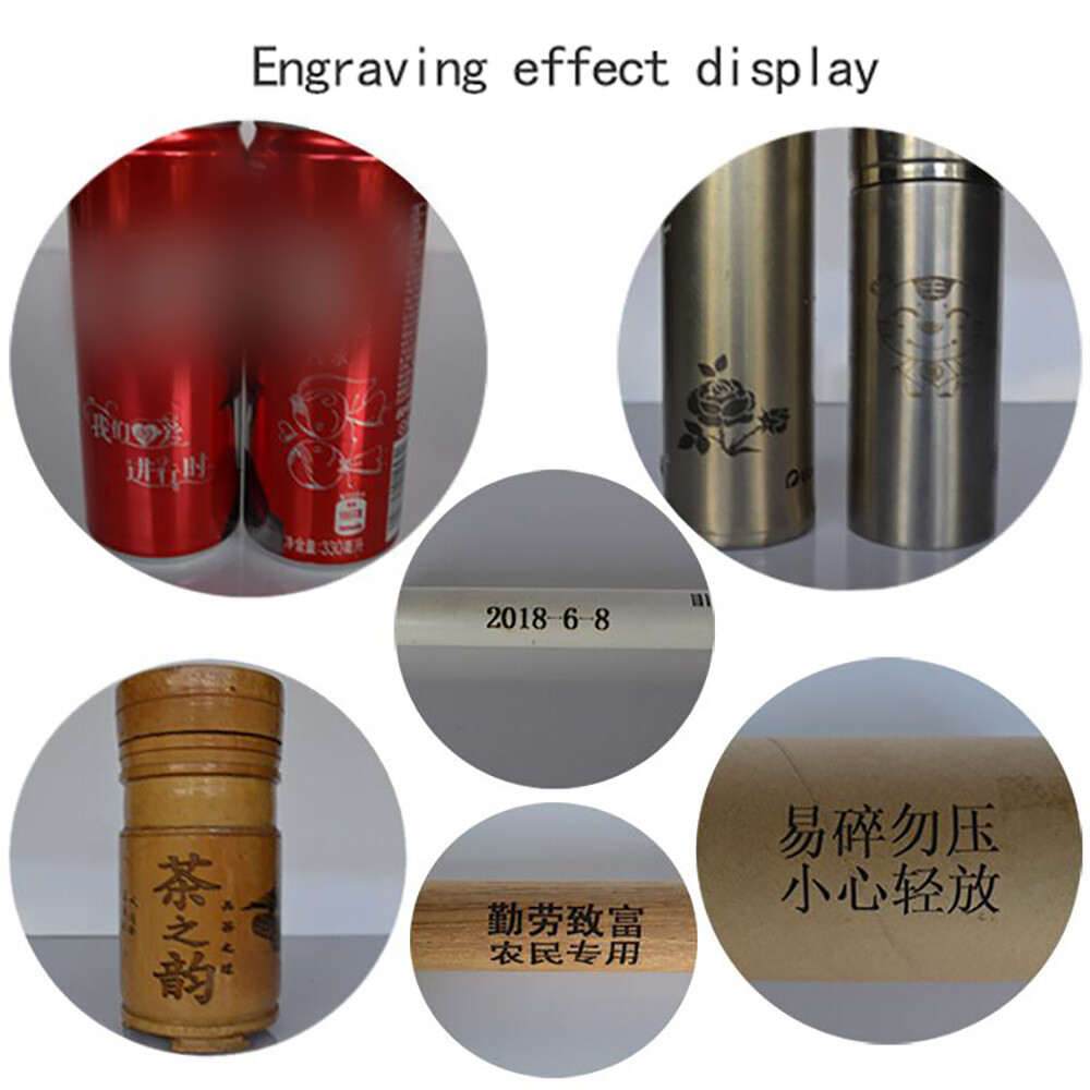 Portable 15W Cylindrical Laser Engraving Machine Desktop Metal Engraver Printing