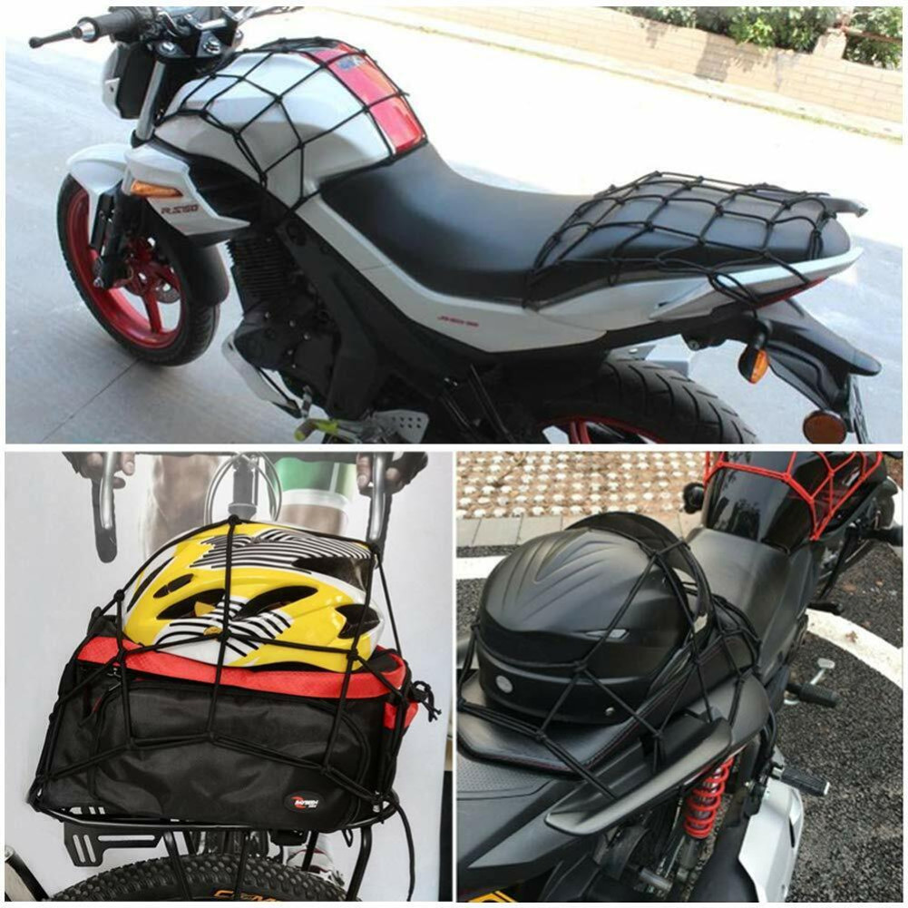 15″x15″ Heavy Duty Bungee Cargo Net Luggage Tie-Down Net for Motorcycle Bike ATV