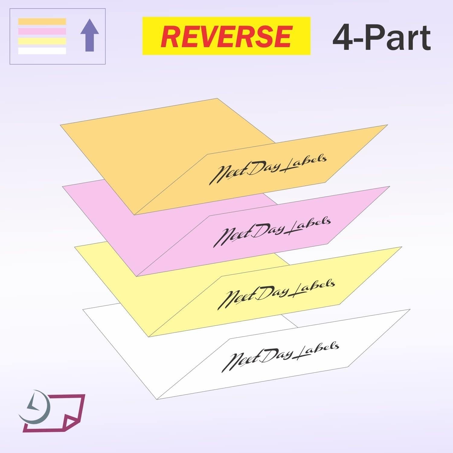 NCR Paper Brand Superior 4 Part Reverse – 8-1/2 x 11″ – 500 Sheets Per Pack