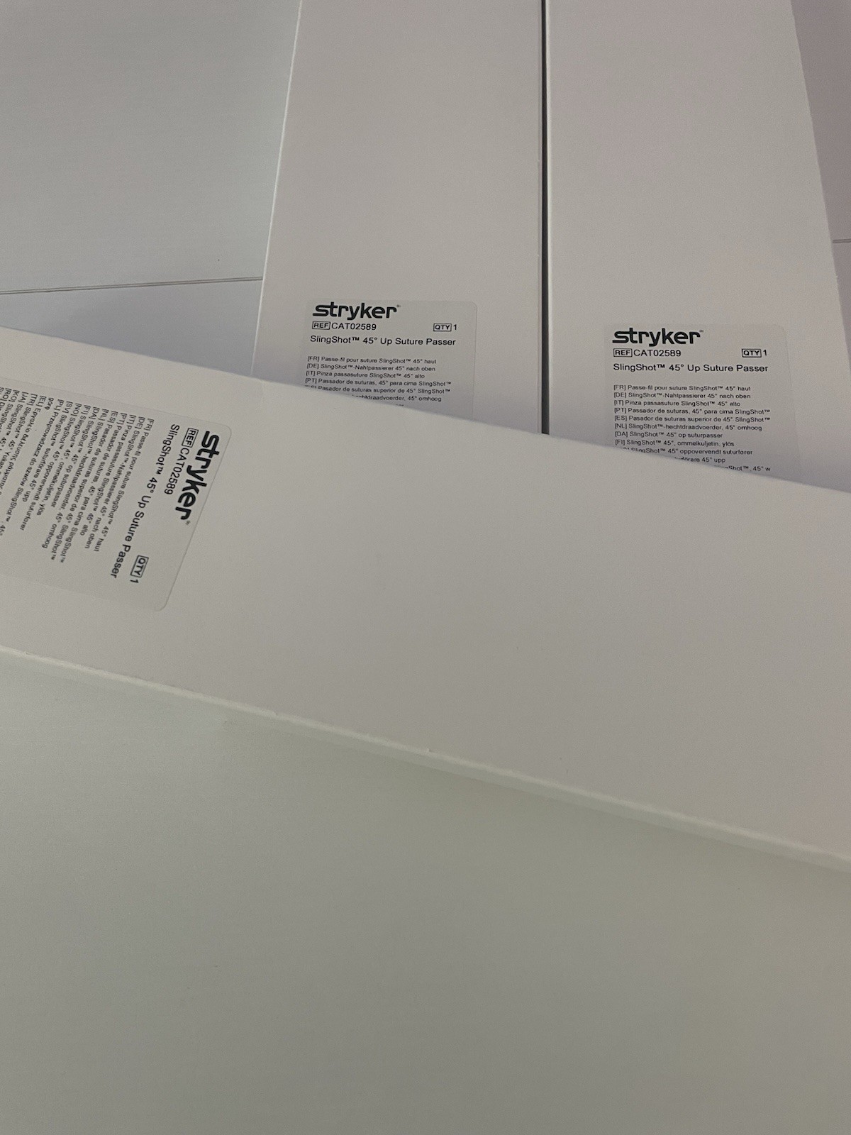 Stryker CAT02589 Sling Shot 45 Degrees Suture Passer, Exp 2026/03, Lot Of 3
