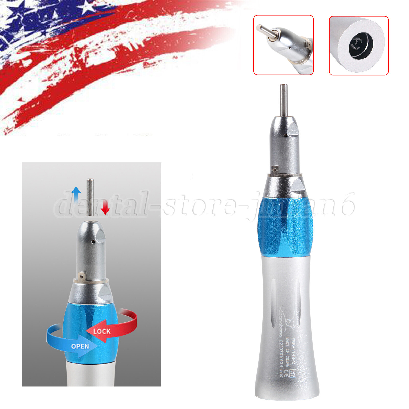 Dental Straight Nose Cone Handpiece Slow Low Speed External Spray
