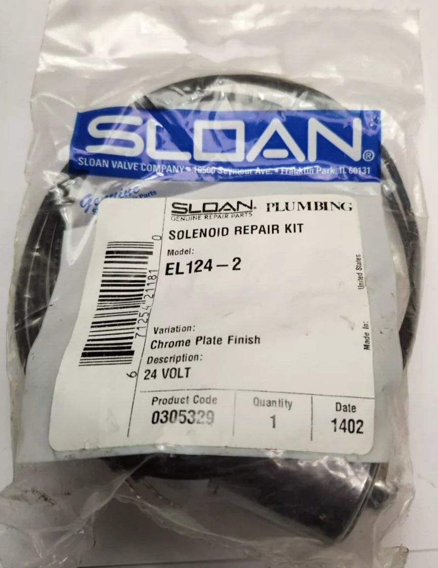 SLOAN 0305329 EL124-2 SOLENOID VALVE 24V ~Ships right away~