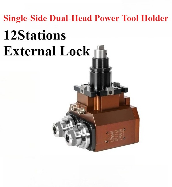 BMT 0°/90°Dual-Head Power Tool Holder 12Stations External Lock FOR CNC Turn-Mill