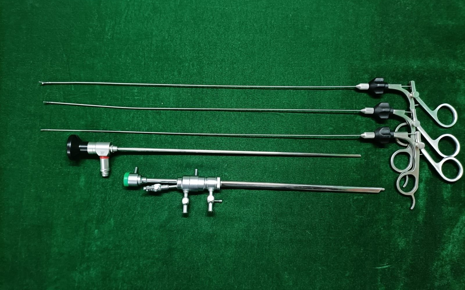 Hysteroscopy Semi Rigid Froceps Set, Bettocchi Sheath 4mm & Cystoscope 30 Degree