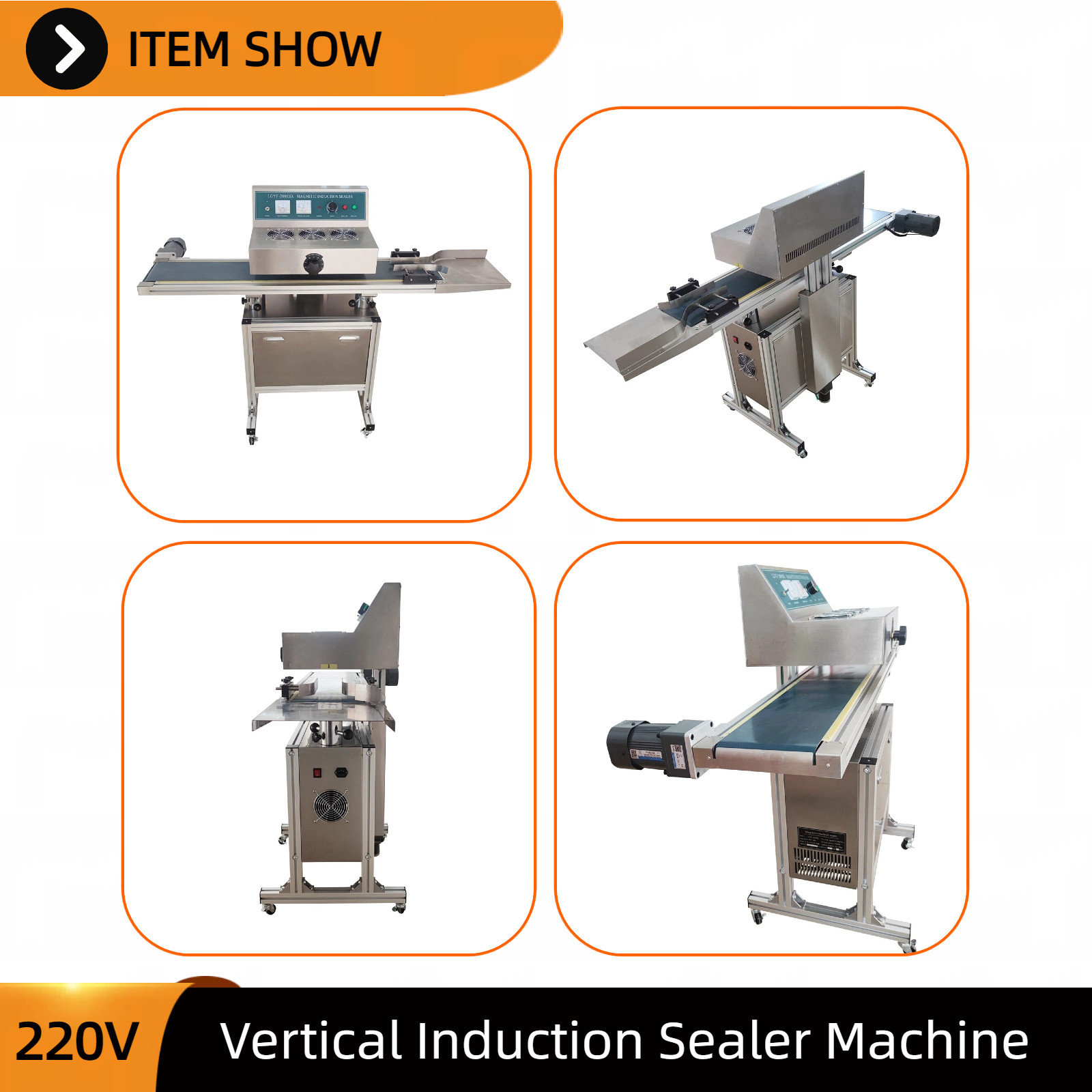 220V Automatic Induction Continuous Aluminum Foil Bottle Cap Sealing Machine