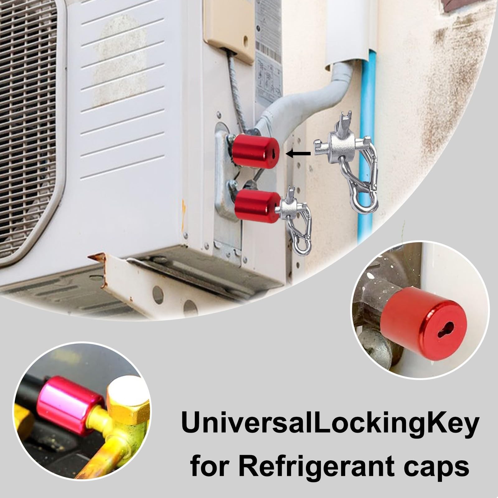 YOUDMEARUD HVAC Tools, Universal Locking Cap Key for 410A and R22 Refrigerant…