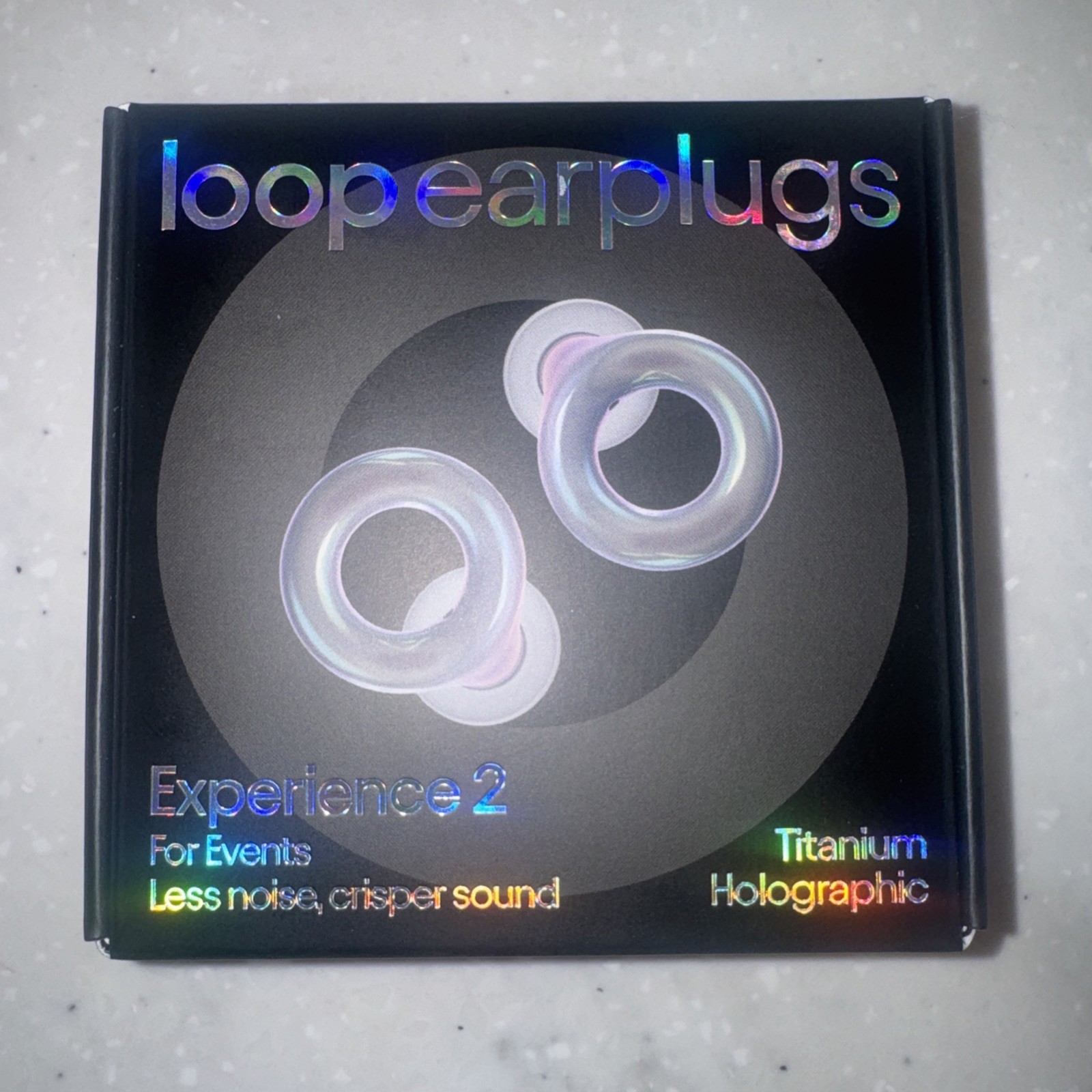 Loop Experience 2 Earplugs Titanium Holographic For Events NEW Sealed SNR 17dB