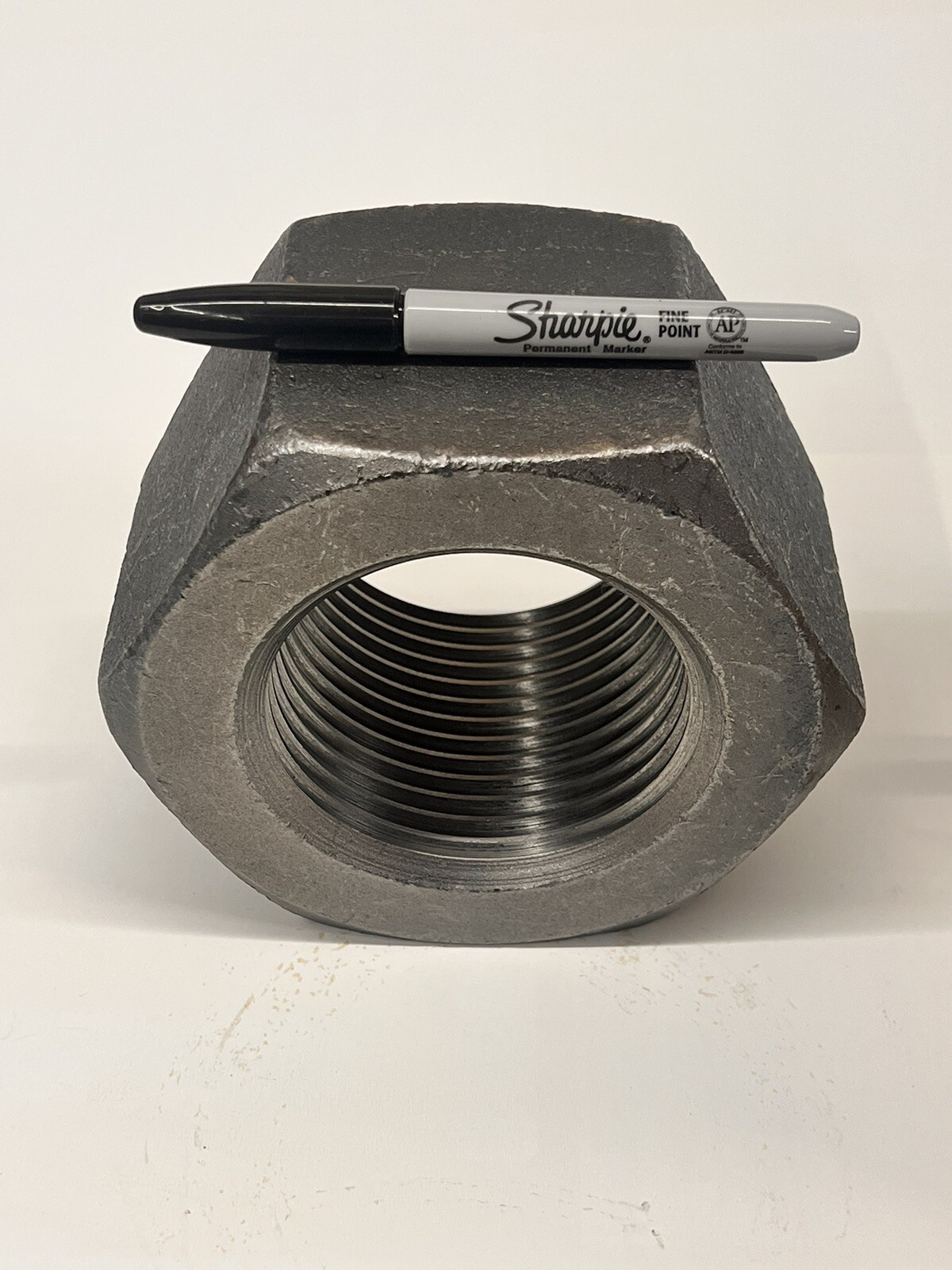 (2) 3-3/4”-4 Heavy Hex Nut Large huge 3-3/4-4, 3-3/4, truck nutz (18 lbs ea nut)