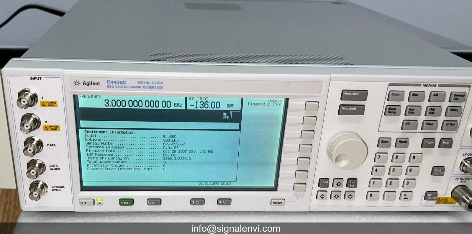 HP/Agilent/Keysight E4438C 503/UNJ 3GHz ESG Vector Signal Generator – Tested
