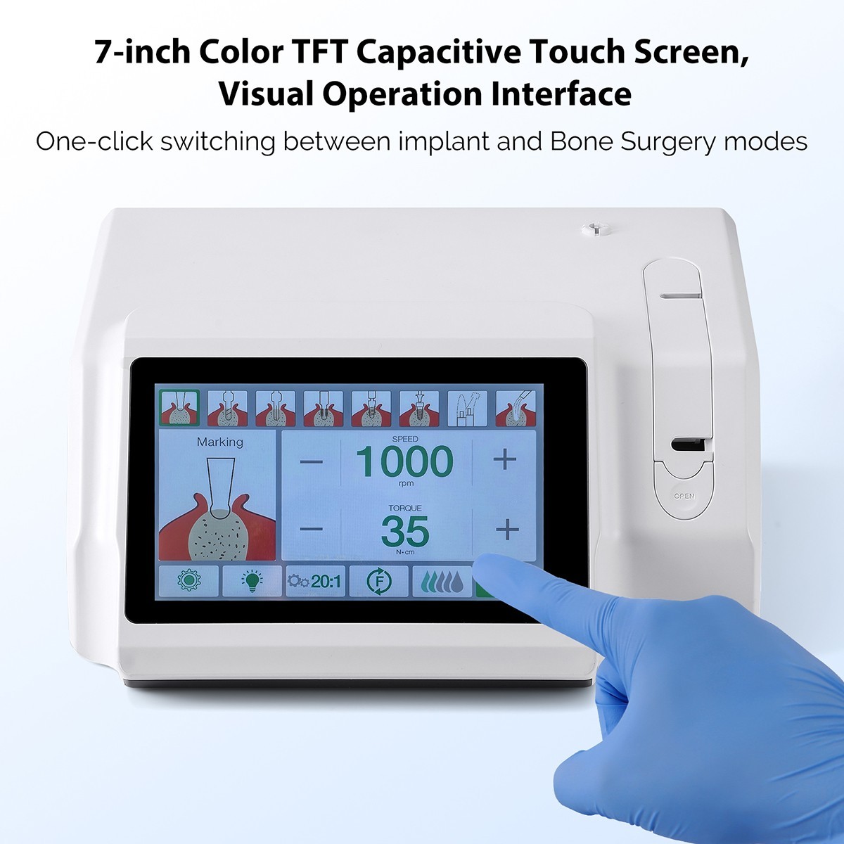 AZDENT Dental Piezo Bone Surgery & Implant Motor 2 IN 1 Bone Cutter Touch Screen
